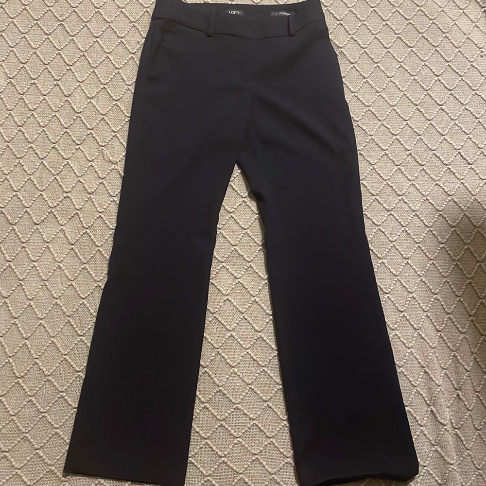 Loft Navy stretchy trouser
